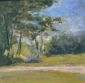 Laurence Hollanders - Le jardin de Bonnemare (Painting: Pastel colors)